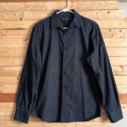Beverly Hills Polo Club Men’s Button Down Cotton Micro dots Pattern Shirt Size M