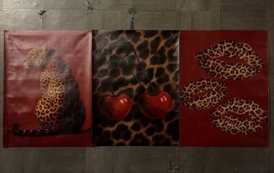Leopard Print Wall Art Poster Set of 3