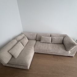 Cream Corduroy Couch For Sale 