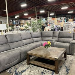 Zakary 6 Piece Power Reclining Sectional With Power Headrests