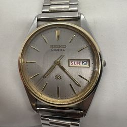 🪙🪙RARE Handsome Vintage Silver Presidential Men's Seiko SQ Day/Date 1980s🪙🪙