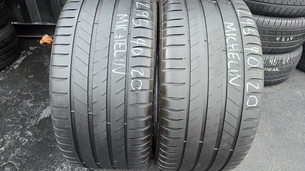 2 USED TIRES 295/40/20 MICHELIN LATTITUDE SPORT 3 w/80% Thread Both Installed and Balanced $140 ($70 each)