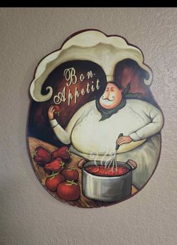 CHEF WOOD WALL DECORATION