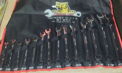 Cougar Pro E914 Standard Wrench Set with Roll Pouch Brand New Never Used