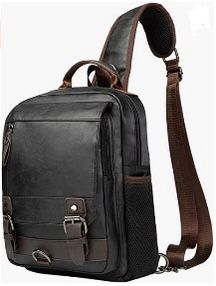 Unisex Bag Messenger Bag, Vintage Small Leather Shoulder Bags Travel Bag Man Purse Crossbody Bags for Work Business