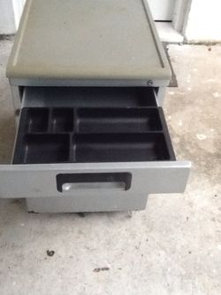 Metal silver file cabinets