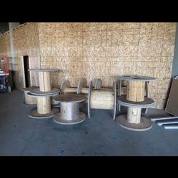 14 Giant Wooden Spools 