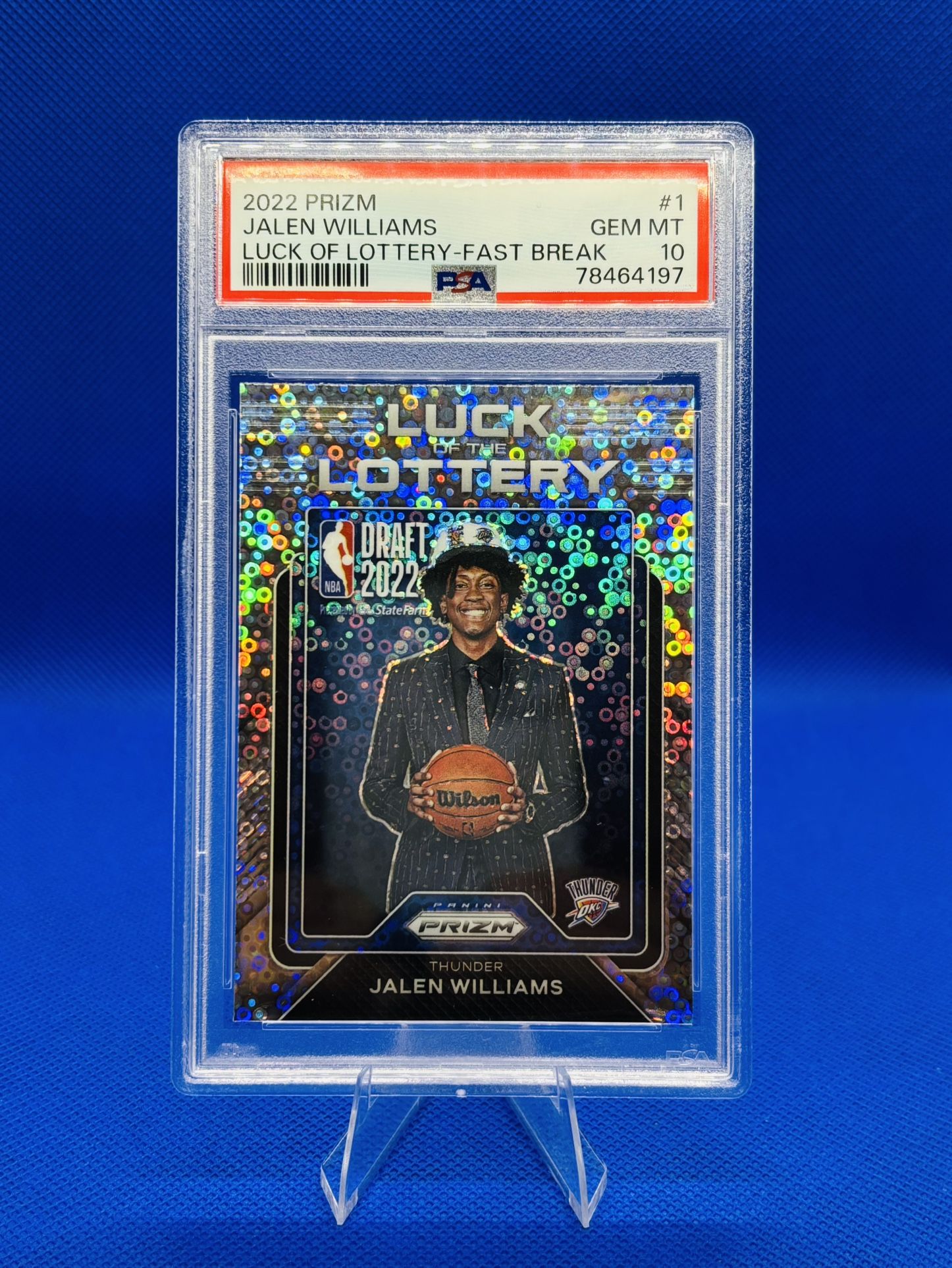 2022 Jalen Williams Prizm “Luck of the Lottery Fast Break” PSA 10 Gem Mint 🔥