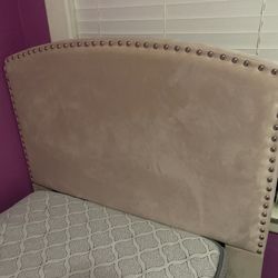 Pink Suede Twin Beds