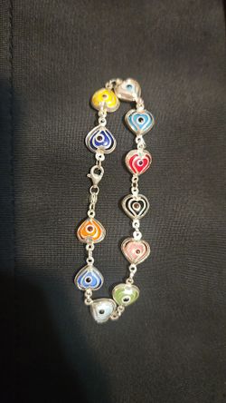 Pulsera de plata 925 ojo turco