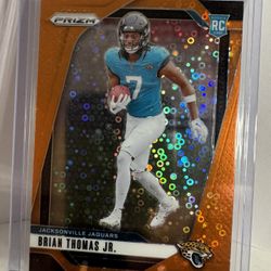 Brian Thomas Jr. Prizm Orange Disco Parallel Rookie Card