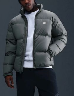 Nike Sportswear Club Therma-FIT Puffer Jacket Gray IB2975-068 Men's Size Large