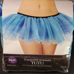 Brand NEW Adult Tutu Skirt, Women's Costume Turquoise Shimmer one size fits most