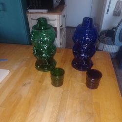 Mountain Men Decanter & Shot Glasses $50