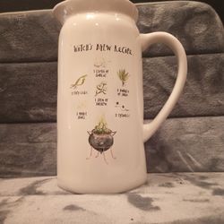 Rae Dunn by Magenta Artisan Collection WITCHES BREW RECIPE 9" Handle Pitcher