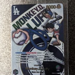 One Piece Monkey D. Luffy Dodgers Promo Card Rare Limited Edition