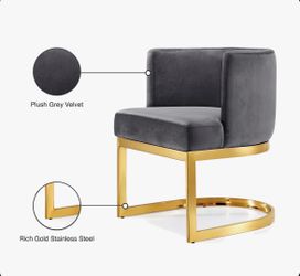 Velvet & Gold Accent Chairs