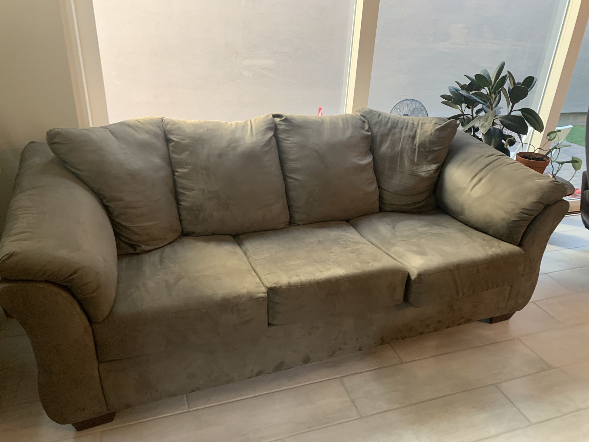 Sofa - Olive/Hunter Green 1 Piece