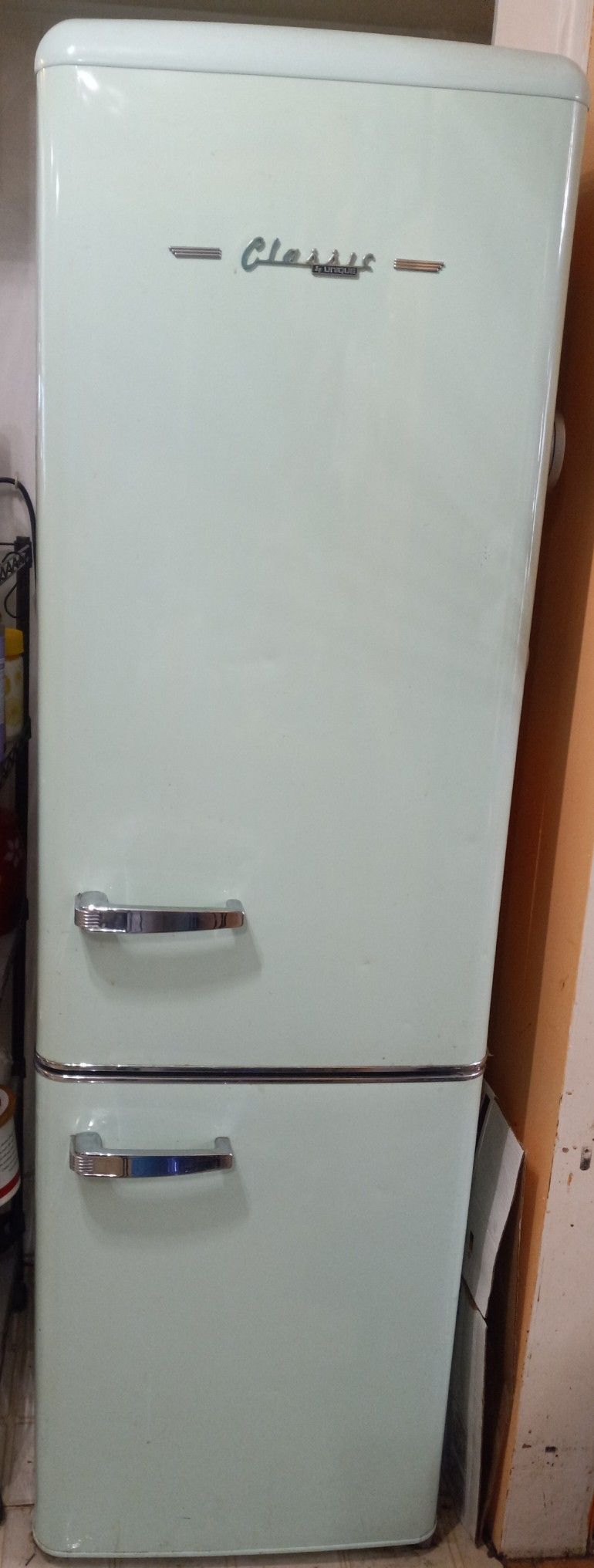 Unique Classic Retro Light Blue Turquoise Bottom Freezer Refrigerator
