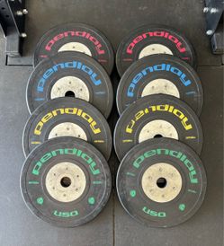 Pendlay Training Bumper Plate Set - 320 Pounds