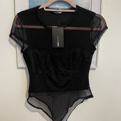 Fashion Nova True Love Bodysuit Size Small, New Whit Tags Original 
