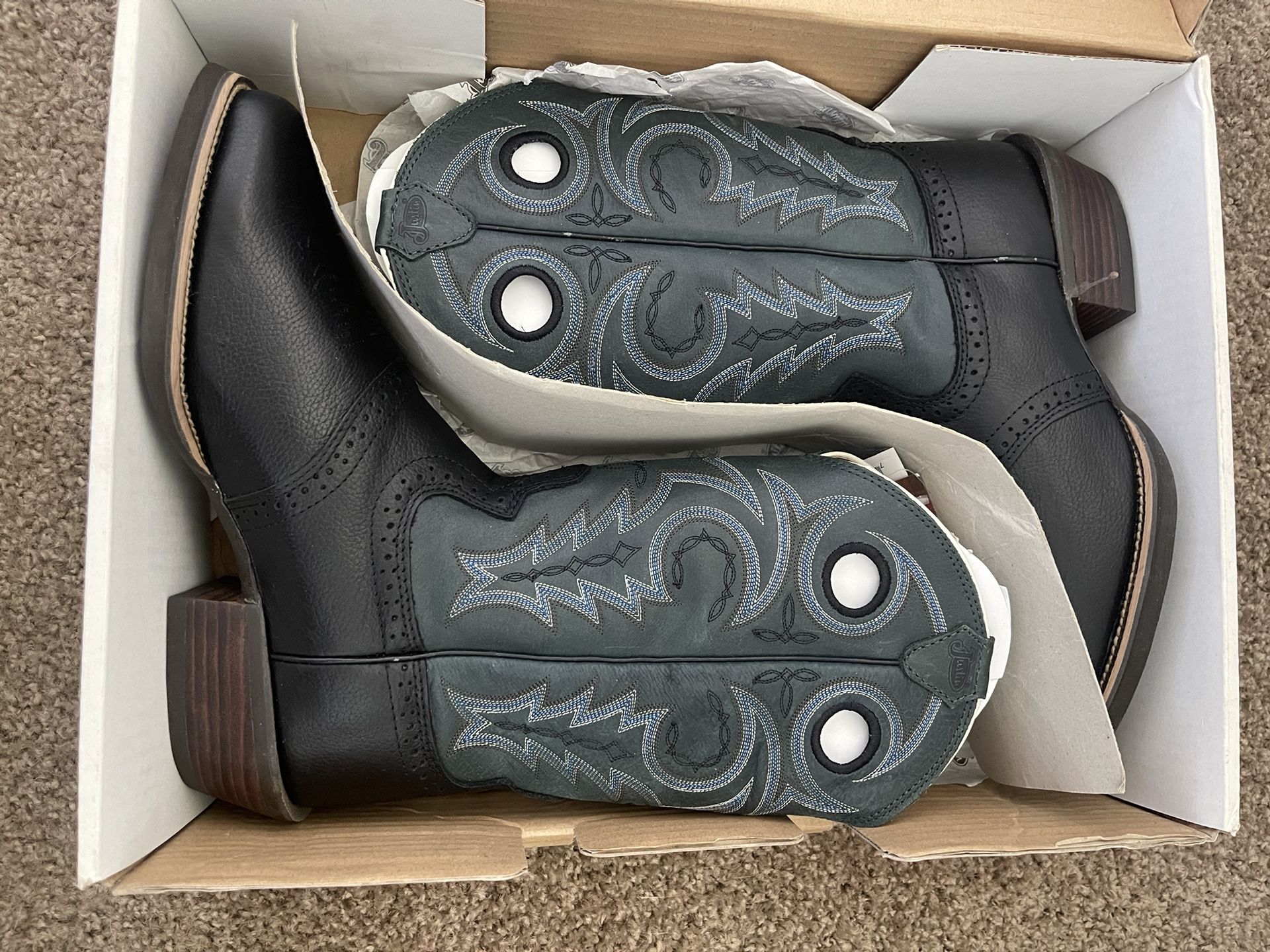 BNIB Justin Men’s Leather Boots 9EE
