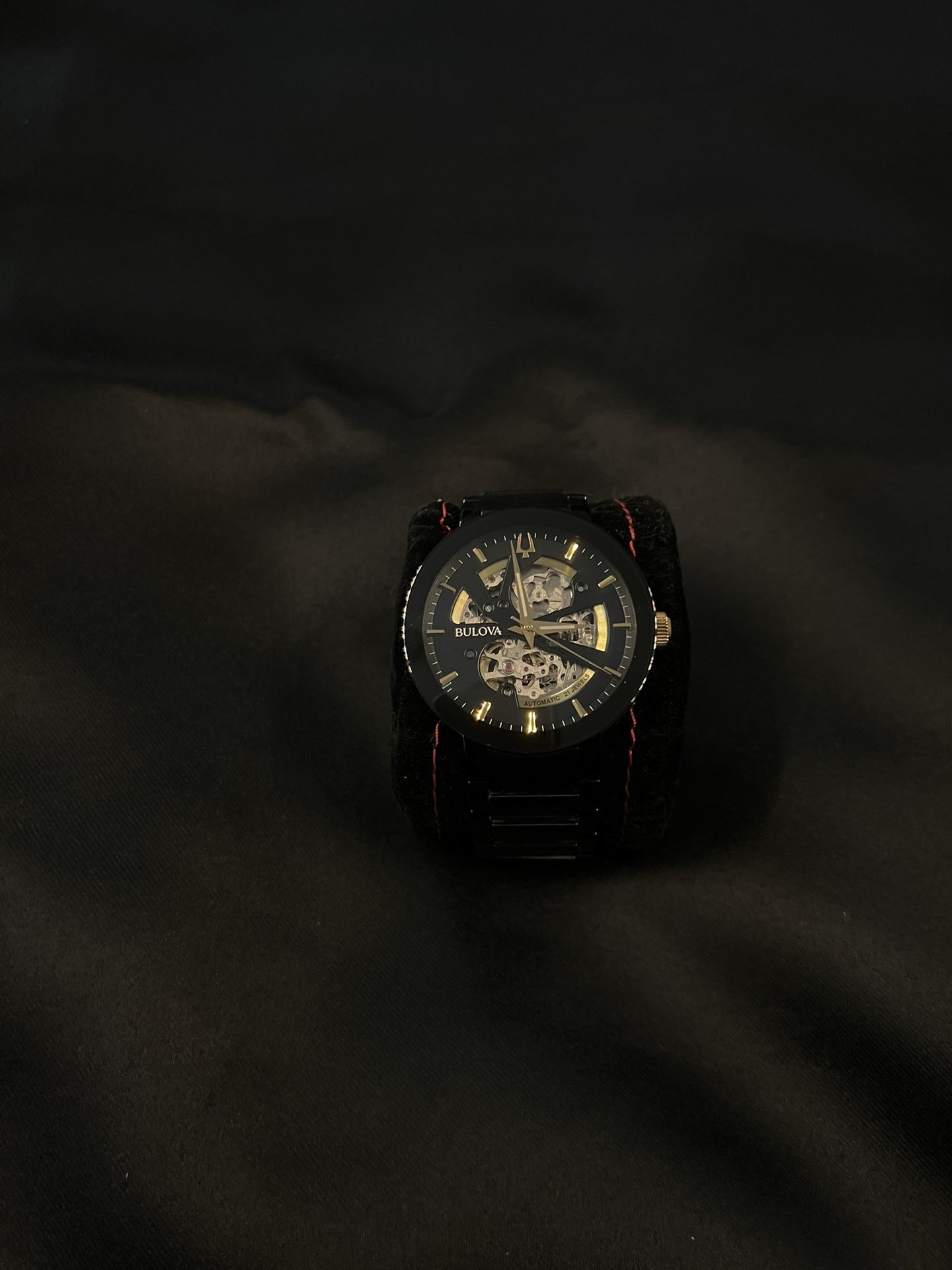 Bulova Futoro Black and Gold accent Automatic Watch