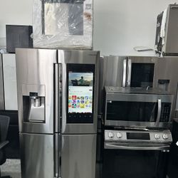 Samsung stainless steel full kitchen with smart refrigerator, 2 months warranty, delivery available   2200