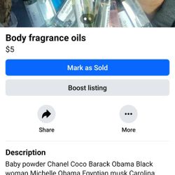 Body Fragrance Oils 