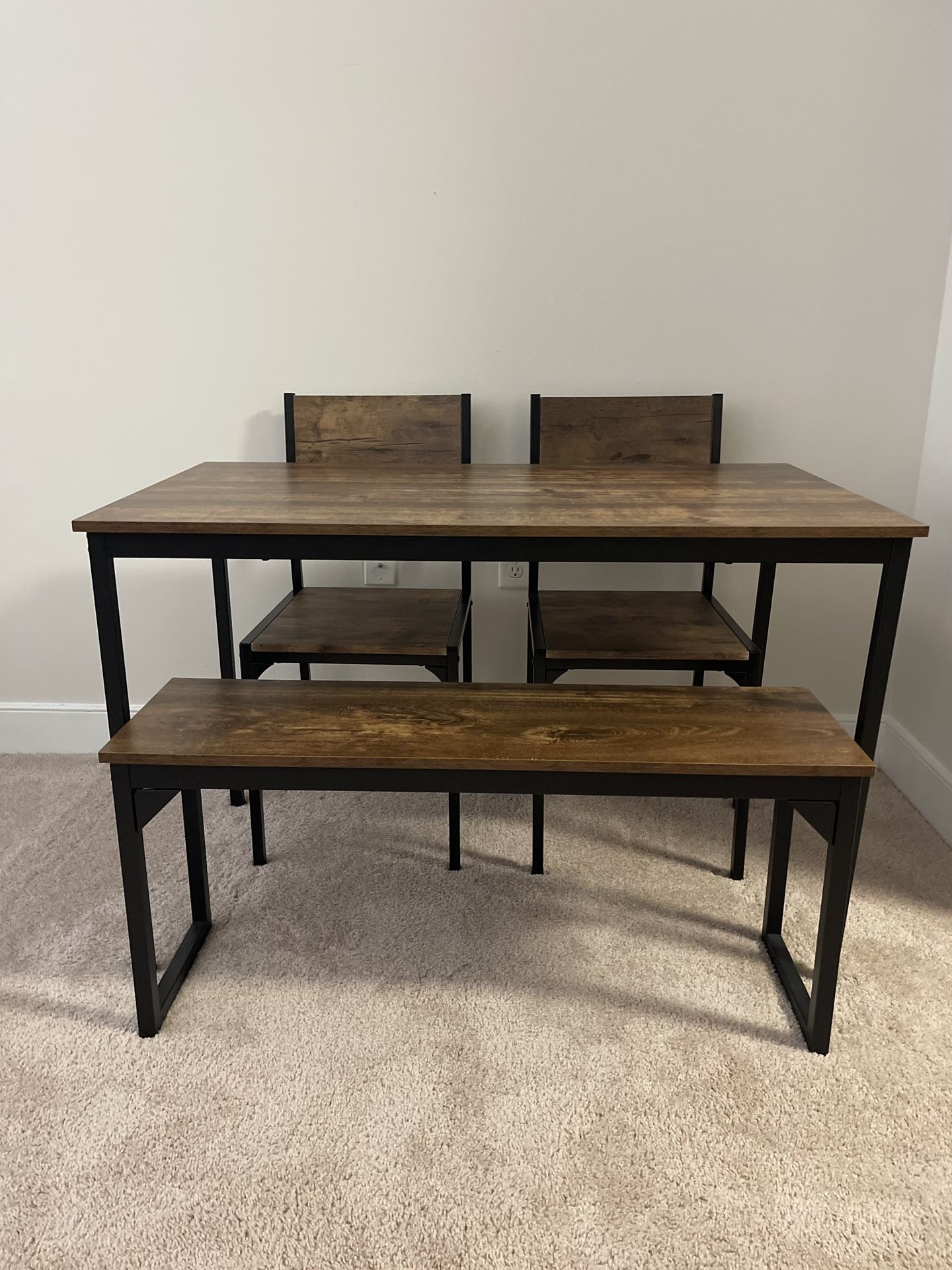Dining Table with Chairs/Bench