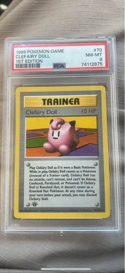 1999 Pokemon Game 1st Edition Clefairy Doll PSA 8