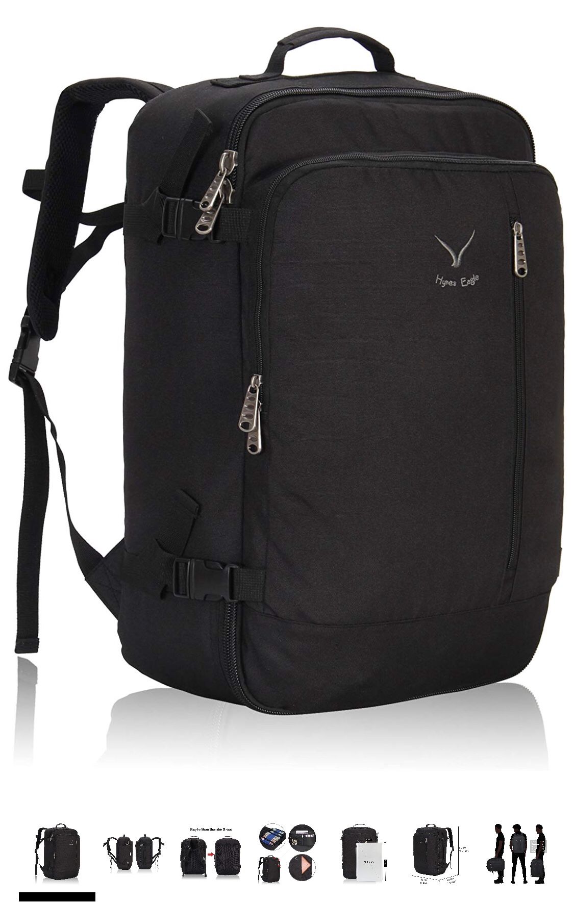 New black backpack or carry on