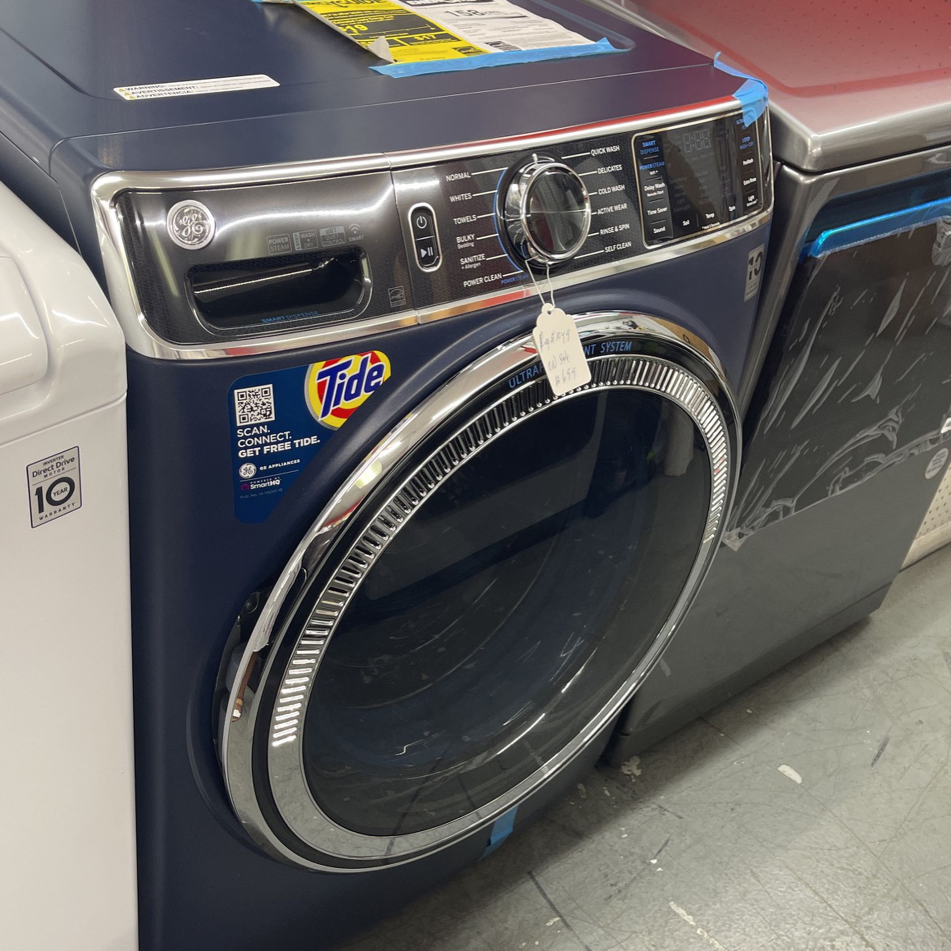 New Scratch And Dent GE Front Load Washer. 1 Year Warranty 