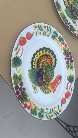 Vintage Turkey Oval Serving Platter