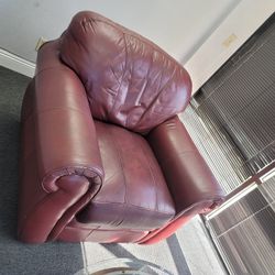 Leather Love Seat , Chair Coffee Table