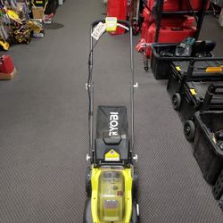 RYOBI ONE+ 18V 13 in. Cordless Battery Walk Behind Push Lawn Mower with 4.0 Ah Battery and Charger