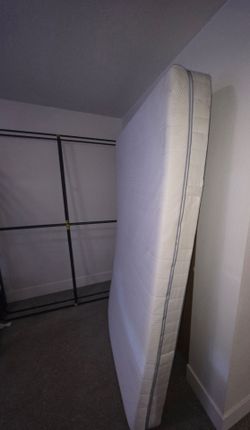 Queen bed frame and mattress