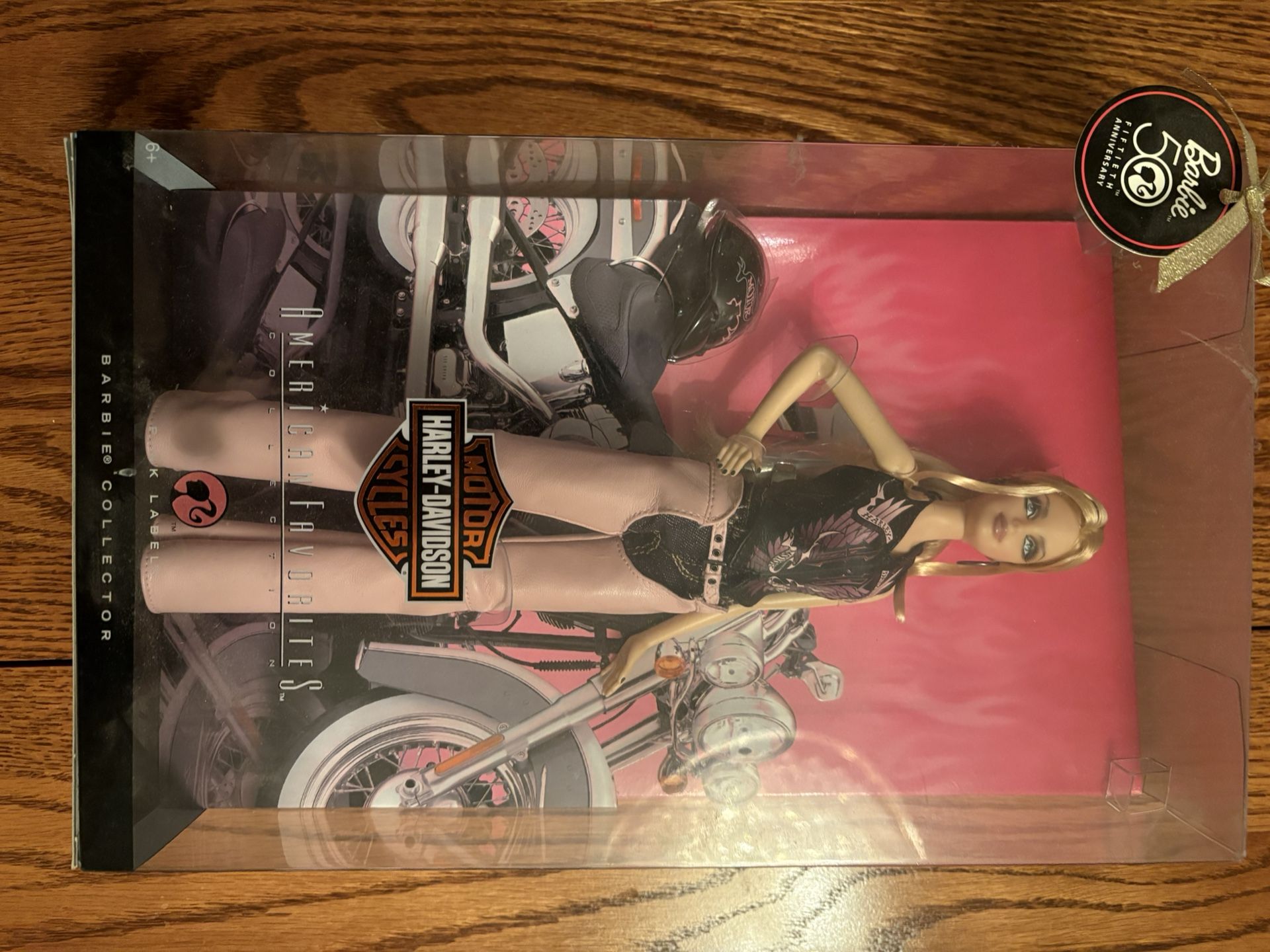 RARE Blonde Pink Barbie Harley-Davidson Doll 50th Anniversary Mattel 2008