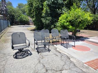 Patio Chairs -5ea, All Metal, Excellent condition $40