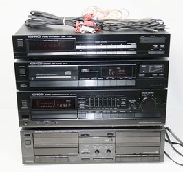 Vintage Kenwood Home Stereo System KT-57, KA-127, DP-47 & KX-67W Set Tested
