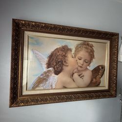 Angels Picture With Nice Frame 32x 47