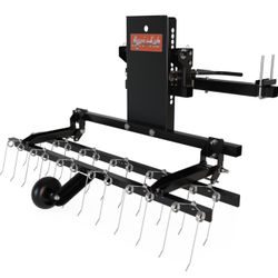 Agri-Fab 45-0629 48" Zero Turn Riding Lawn Mower Front Mount Dethatcher Attachment; 24 Durable Spring Tines, Penetrates and Turns Up Dried Grass, Weed