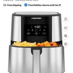 Chefman Air Fryer  With Basket Divider 8qt New