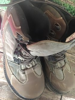 Work boots for men size 8 great for outdoors work steel toe boots Thumbnail