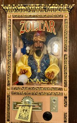 Mini Reproduction Zoltar Speaks 12.5 inches Tall just like the arcade original 50 fortunes and fun sayings