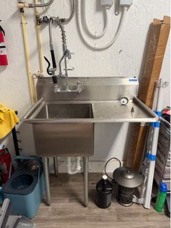Stainless steel sink 38.5” x 24”