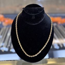 14kt Yellow Gold Rope Chain 