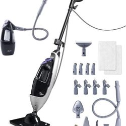 LIGHT 'N' EASY Steam Mop Cleaners 9-in-1 with Detachable Handheld Unit, Floor Steamer for Hardwood/Grout/Tile,Multi-Purpose Handheld Steam Cleaner 