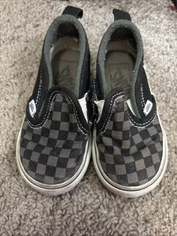 Vans slip on checker shoes size 5.5 todders