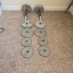 Dumbbells 2 x 30 lbs adjustable